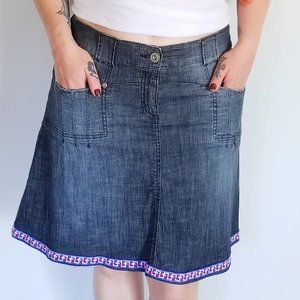 Rescued Denim Skirt (M/L)